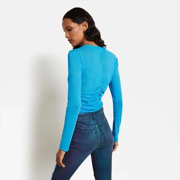 Long Sleeve Mesh Top - Picture 3 of 9